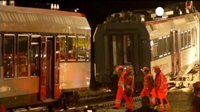 Collision ferroviaire en Suisse: un des trains...