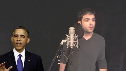 Reprise de Bohemian Rhapsody par les voix d'Obama, Bush, Simpsons, Nicholson, Golum, Griffin, Cartman...