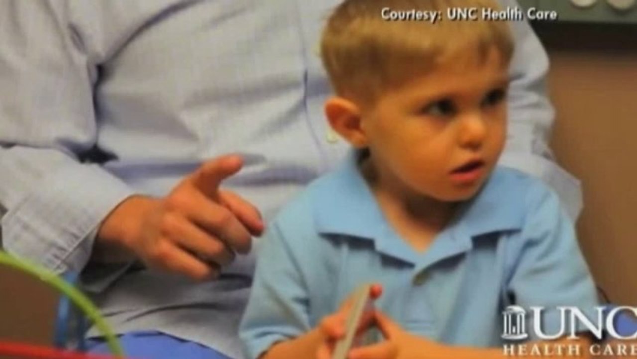 3-year-old hears dad for first time