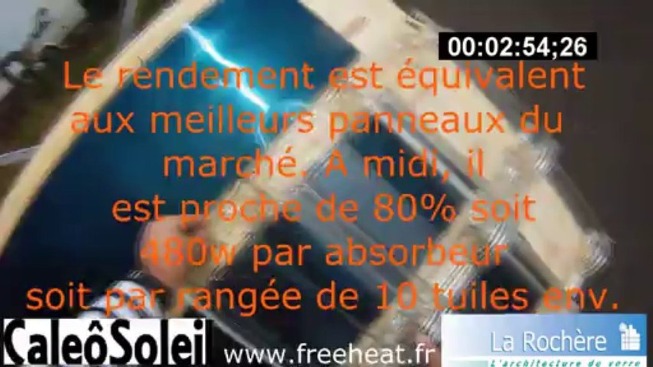 Pose panneau solaire, tuile solaire CaleoSoleil: chauffage solaire & plancher solaire direct  pour plancher chauffant caleosol