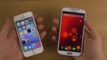 iPhone 5 iOS 7 Beta 4 vs. Samsung Galaxy S4 Android 4.3 - Which Is Faster-