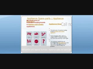 Appliance Spare parts | Appliance repairs