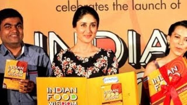 Bollywood actress Kareena Kapoor launched Rujuta Diwekar's DVD, 'Indian food Wisdom and Art of Eating Right', at Hotel Taj Lands End in Bandra, Mumbai, on Saturday evening. Kareena Kapoor interacted with the media and said: I think a young lovely girl, t