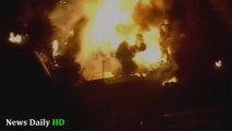 Aerial View of Florida Gas Plant Explosion 29th July 2013