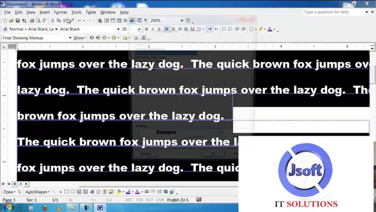 word 2003 lesson 4 Jsoft It solutions