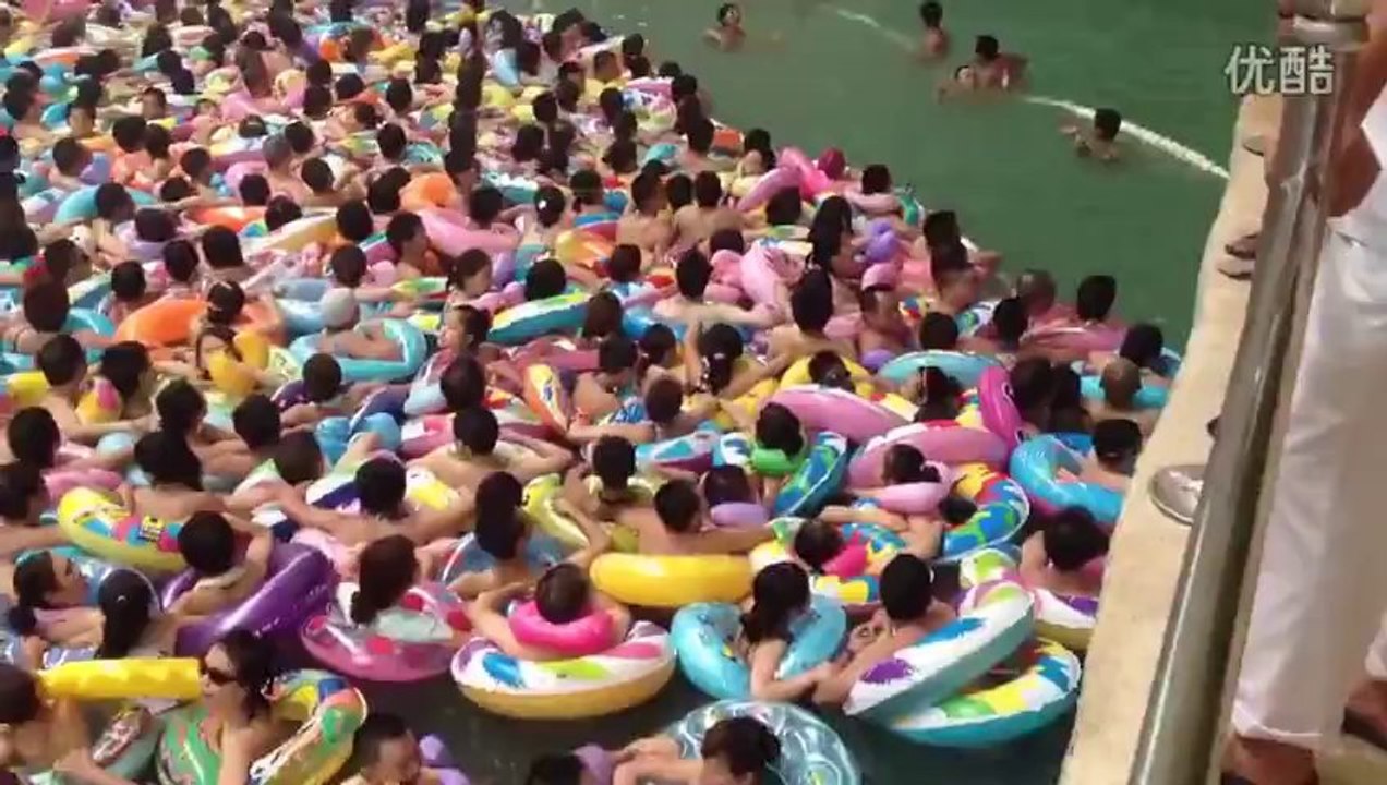 Too many swimmers in a pool - China
