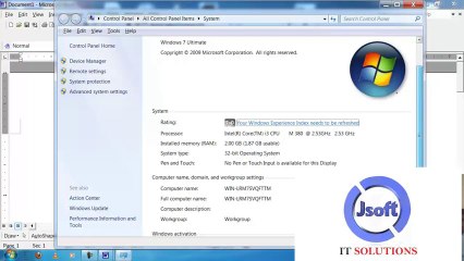 word 2003 lesson 7 Jsoft It solutions