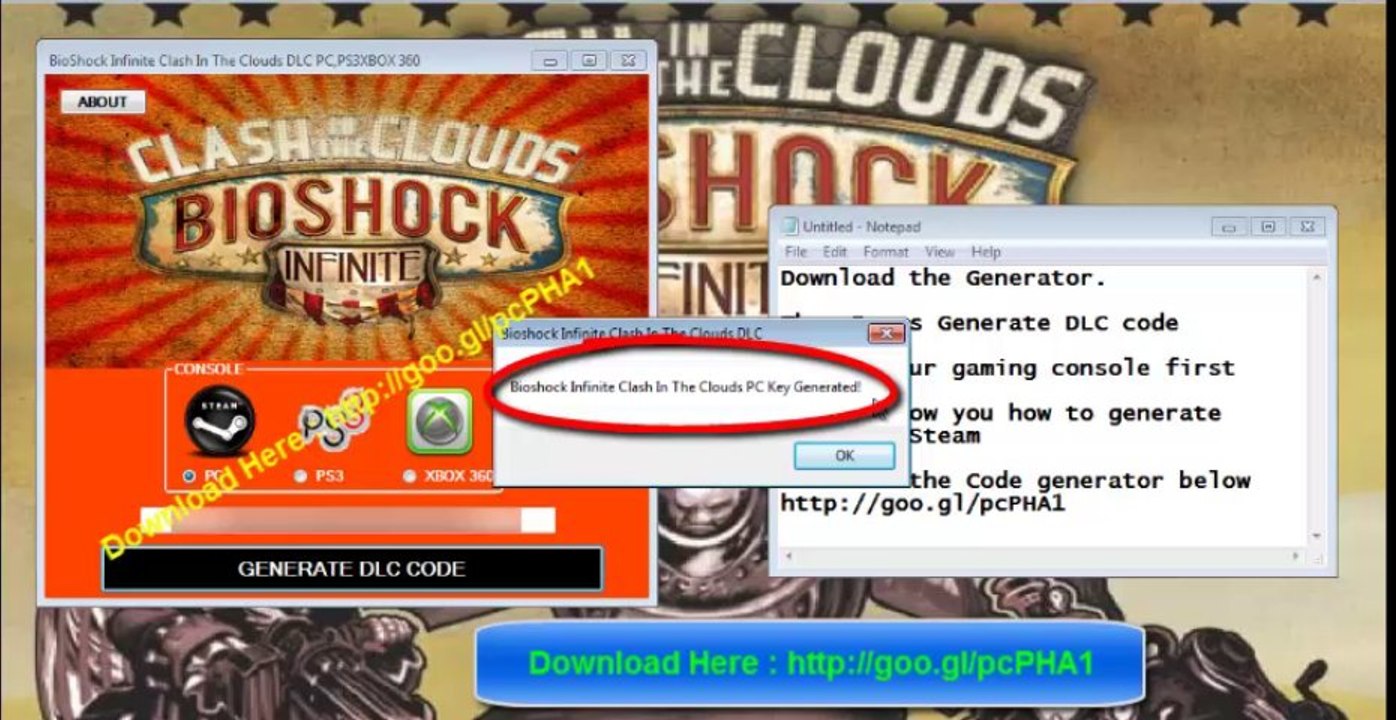 How To Download Bioshock Infinite Clash In The Clouds DLC Cracked Key Multi 10 Updated  (PC,PS3,XBOX 360) 2013