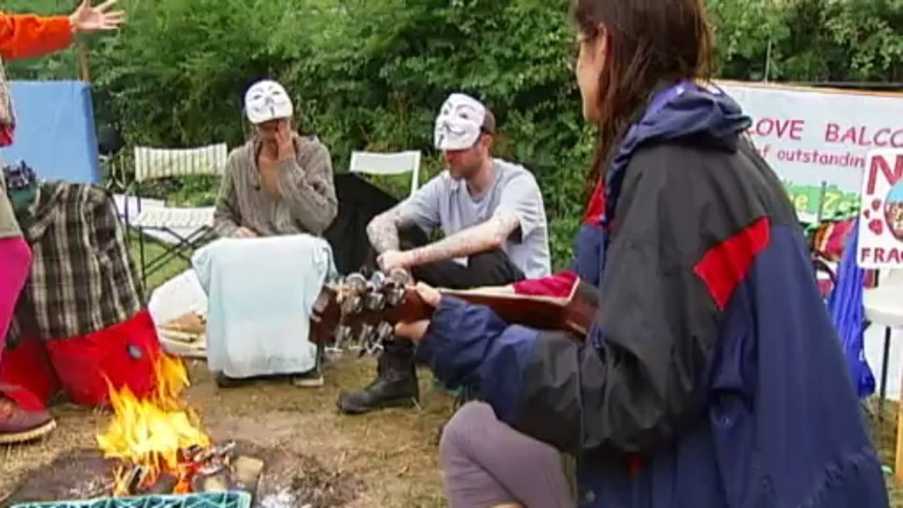 Campaigners protest against fracking