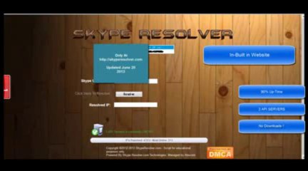 Skype Resolver 2013 Website In-Built July