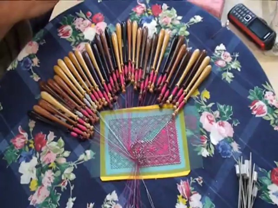 Le travail des Dentellières de "Mélodie des Fuseaux", école Polytechnique de Palaiseau