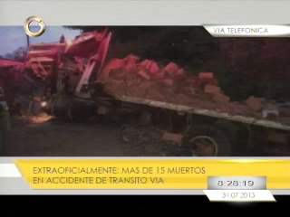 Más de 10 muertos y varios heridos en accidente de tránsito en Calabozo