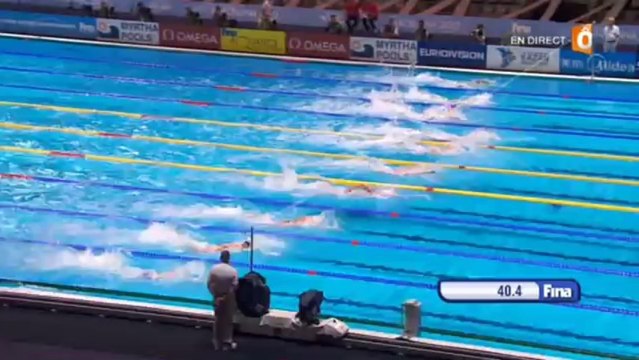 Séries 100m NL (H) - ChM 2013 natation (Gilot, Meynard)