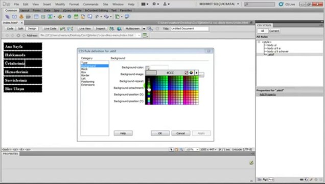 Css Dersleri 1 - Web Tasarım Dersleri