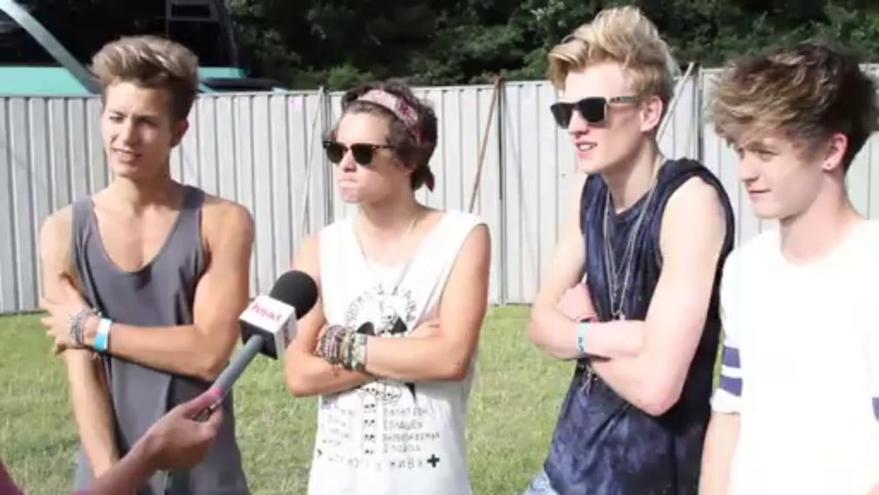 The Vamps backstage at Sound Island