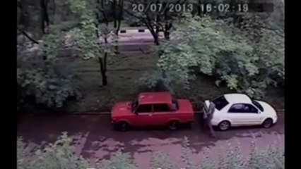 Stealing gasoline gets a baseball bat