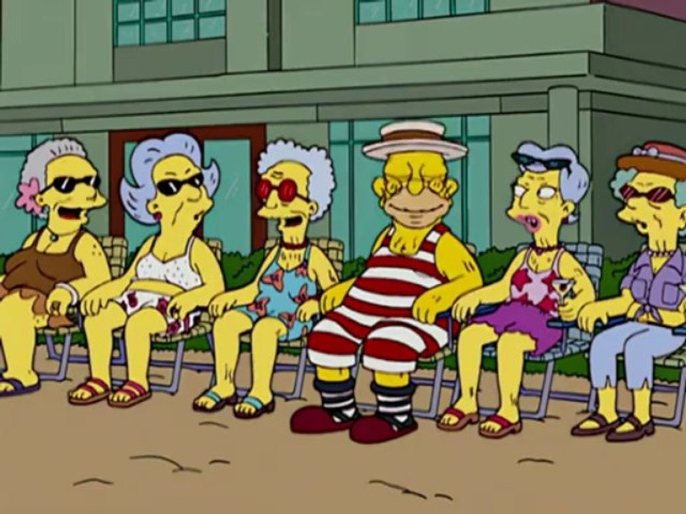 Abe Simpson führt ein Kunststück auf - Die Füße von Oz