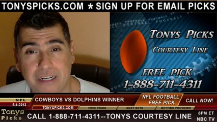 Miami Dolphins vs. Dallas Cowboys Hall of Fame Game Pick Prediction NFL Pro Football Odds Preview 8-4-2013