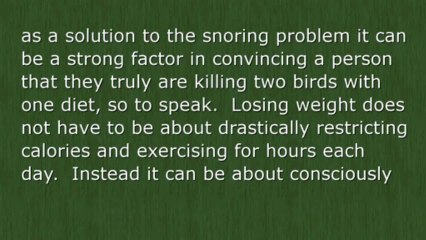 Losing Weight Can Help Stop Snoring