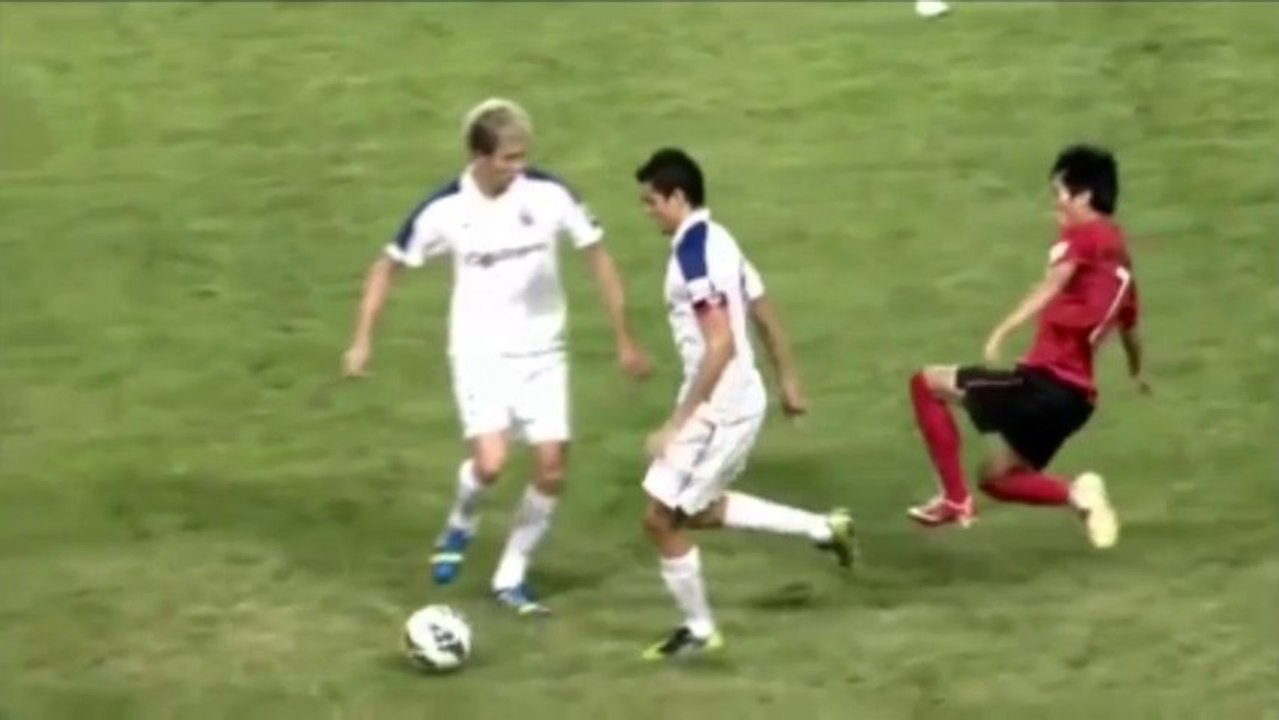 Un vilain tacle sur le mauvais adversaire !