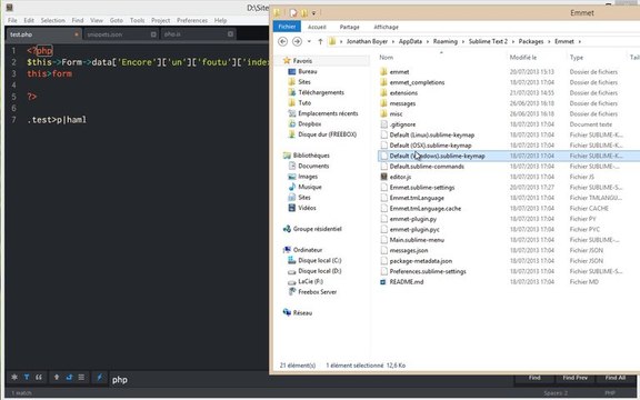 Tutoriel vidéo Sublime Text 2 : Emmet & PHP