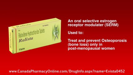 Treat osteoporosis with Evista, Raloxifene, Ralista