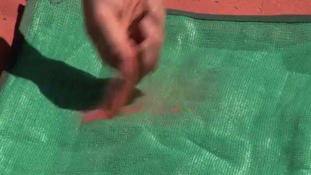 Démonstration du tapis anti-sable