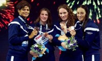 Mondiaux de natation : les Françaises médaillées de bronze du relais 4x200m