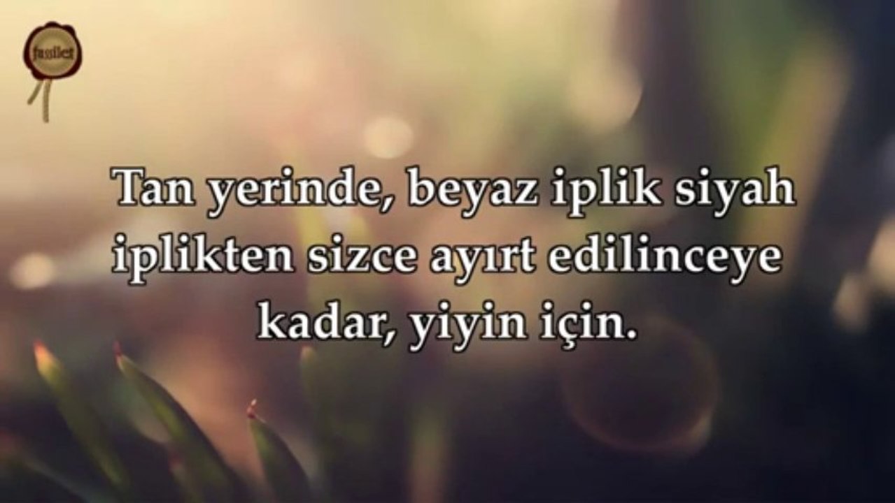 İmsak vakti! , 'Bakara Suresi, 187' [Ebubekir Şatıri]