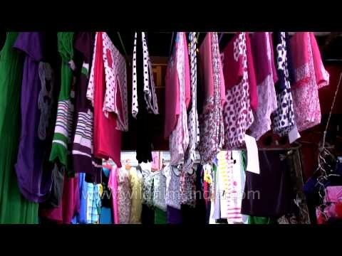 Woolen garments for sale at Tibetan market, Dehradun