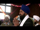 Sikh Devotees reciting 'Ardas' at Hemkund Sahib Gurudwara
