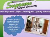Hire Supreme Carpet Cleaning For Quality Service