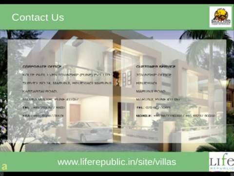Life Republic - Villas in Pune by Kolte Patil Real Estate Developer