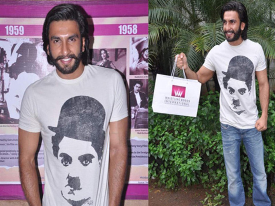 Ranveer Singh at Whistling Woods with Vikram aditya Motwani