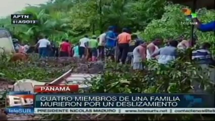 Muere una familia panameña por deslizamiento de tierra