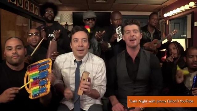 Jimmy Fallon Plays Robin Thicke's 'Blurred Lines' With Kids' Instruments