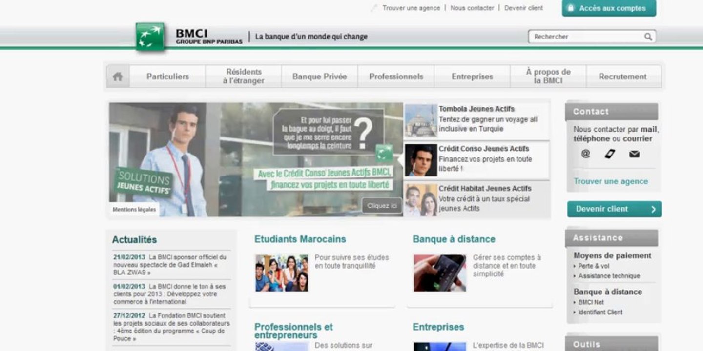 BMCI Maroc banque et crédit conso