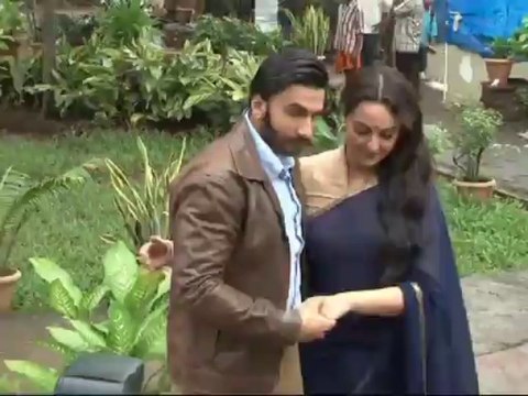 Ranveer Singh & Sonakshi Sinha romote Lootera & rehearse dialogues for their part in Uttaran.