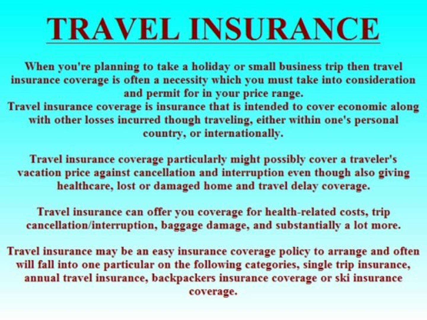 Travel Insurance-Article-Travel Insurance