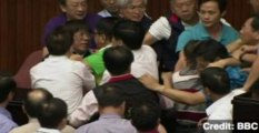 Taiwan Lawmakers Brawl Over Nuke Plant Vote