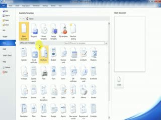 File Tab in MS word 2010