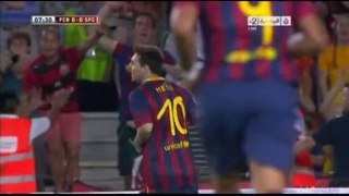 Messi goal vs. Santos (Gamper 02.08.2013)