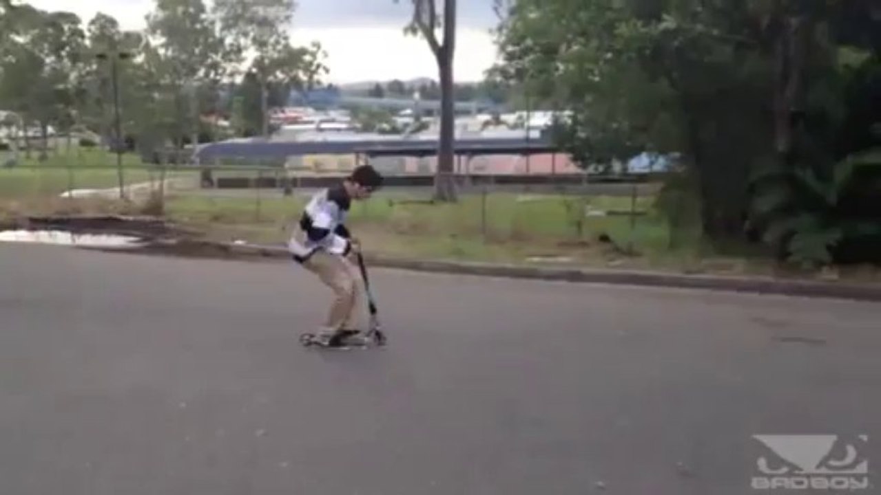 First Worldwide Front Flip Flat Scooter - Kyall Dawson!! Awesome new extreme sports trick...