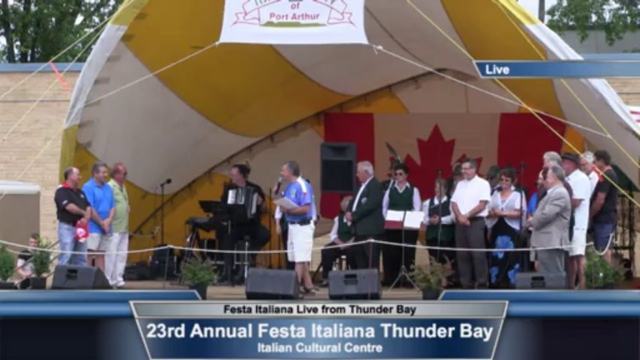 Festa Italiana Opening & Alpini Choir singing Canada & Italian anthem