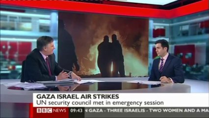 Jonathan Sacerdoti on BBC News, discussing Israel and Gaza