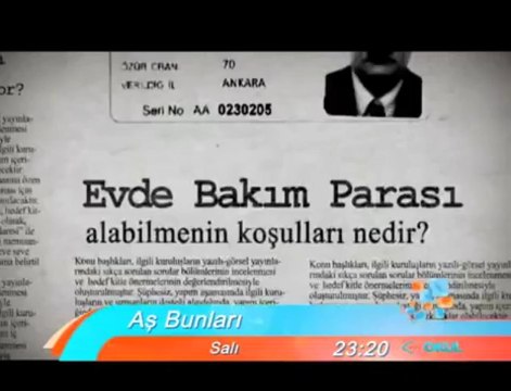 Aş Bunları 1 Mayıs Salı 23.20'de TRT Okul'da
