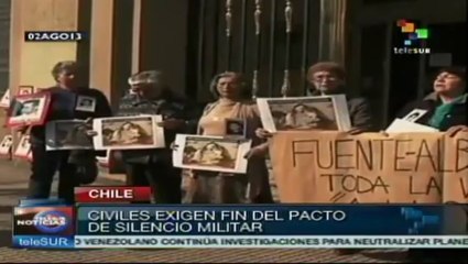 Víctimas de dictadura chilena piden fin de pacto de silencio militar