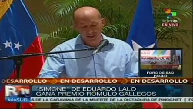 Simone del puertorriqueño Eduardo Lalo gana Premio Rómulo Gallegos