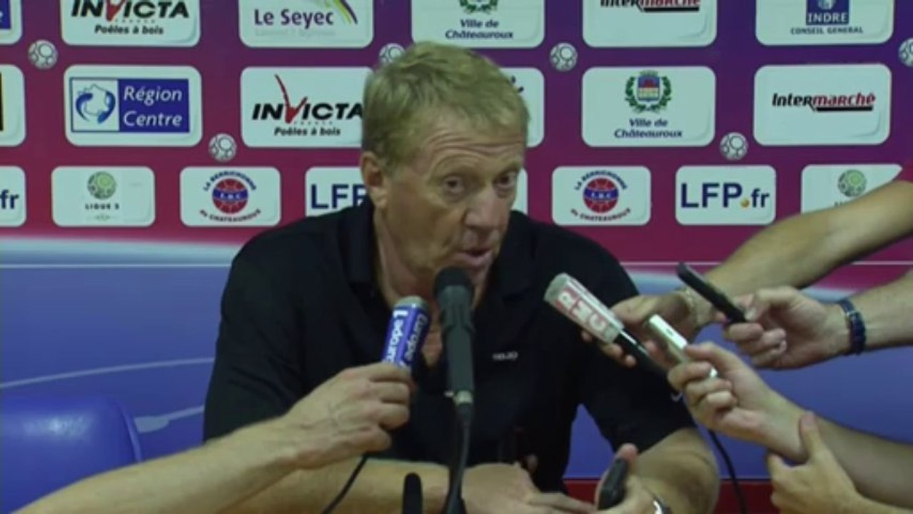 Conférence de presse Châteauroux - Stade Brestois 29 (3-3) : Didier THOLOT (LBC) - Alex  DUPONT (SB29) - 2013/2014