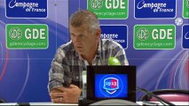 Conférence de presse SM Caen - Dijon FCO (3-1) : Patrice GARANDE (SMC) - Olivier DALL'OGLIO (DFCO) - 2013/2014